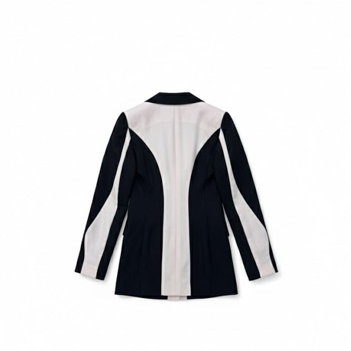 THE HERRINGBONE CASHMERE BLAZER IN BLACK