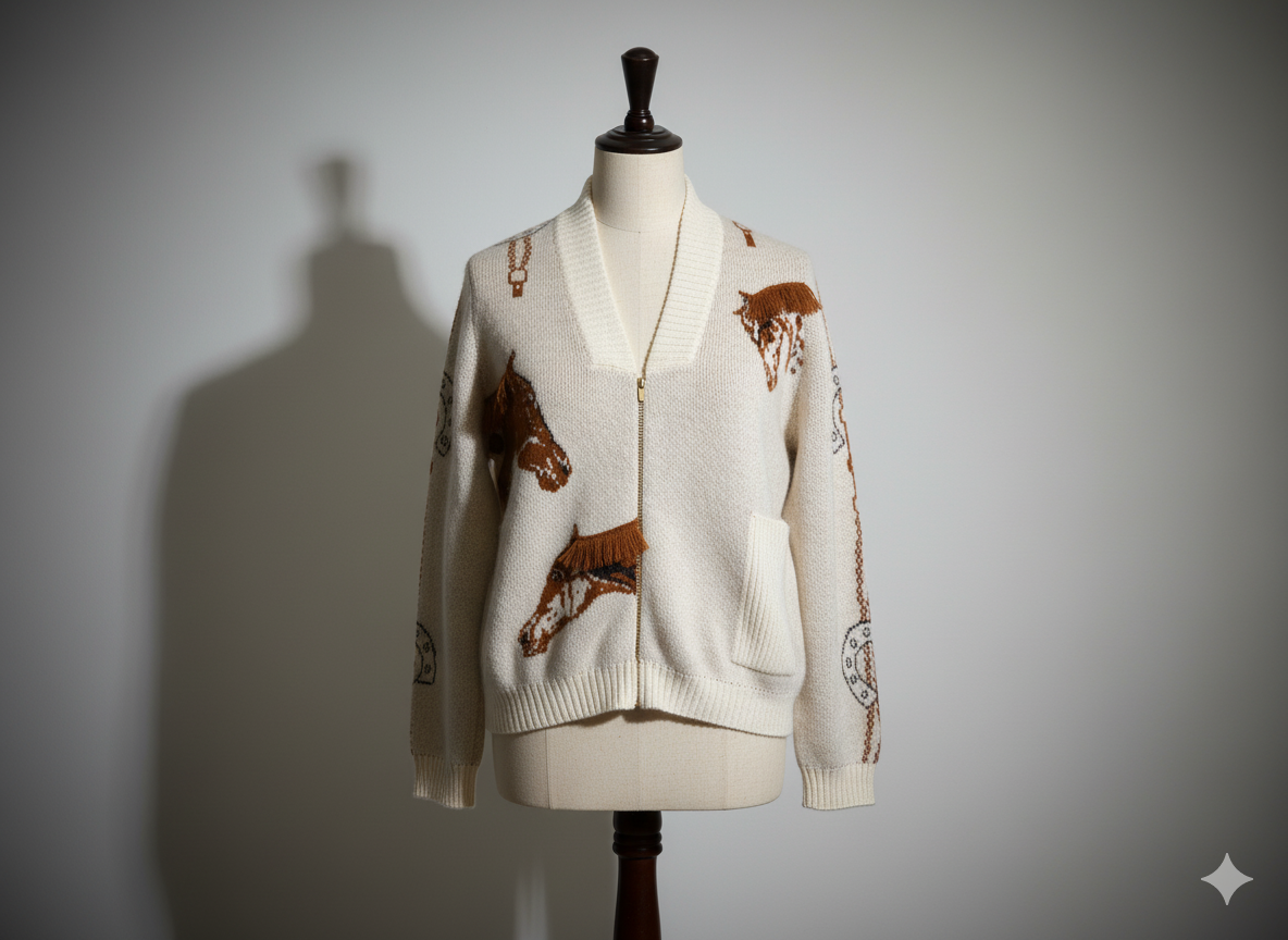 THE EQUESTRIAN ZIP CARDIGAN