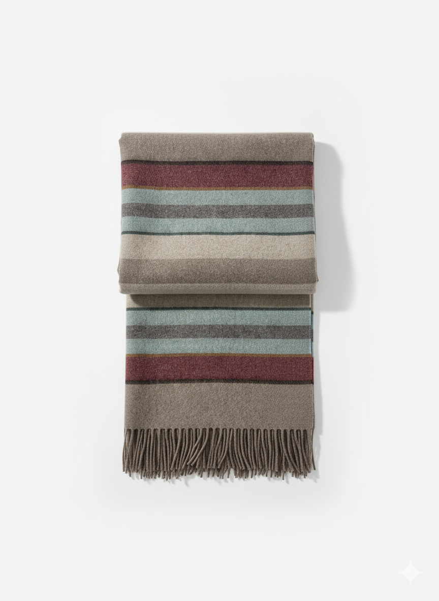 THE STRIPED CASHMERE THROW
