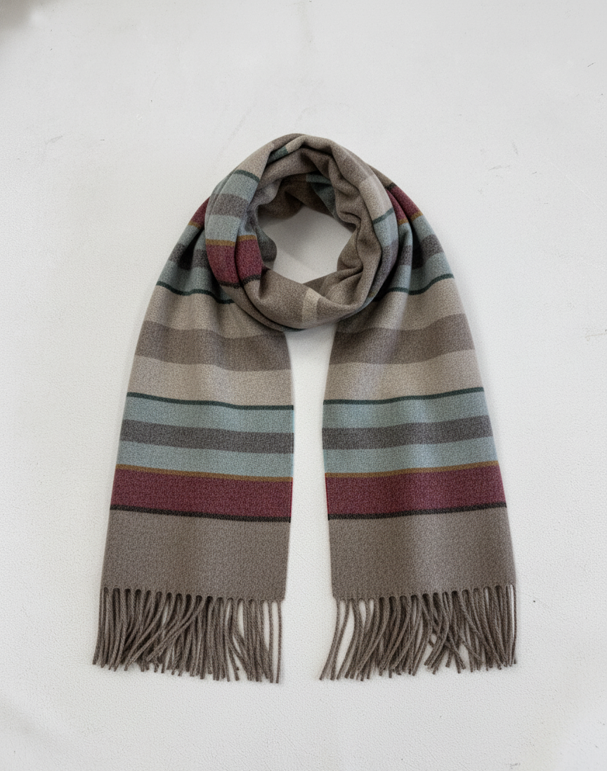 THE STRIPED CASHMERE THROW