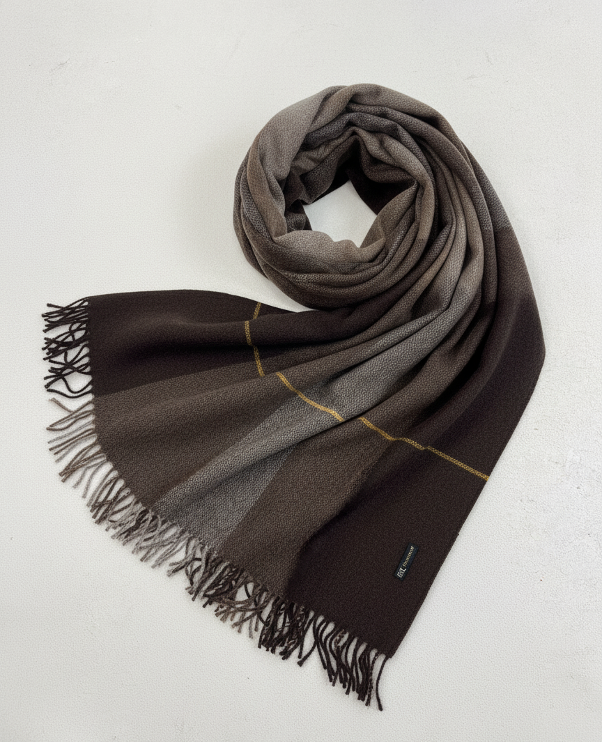 THE COLOR-BLOCK PLAID YAK SHAWL