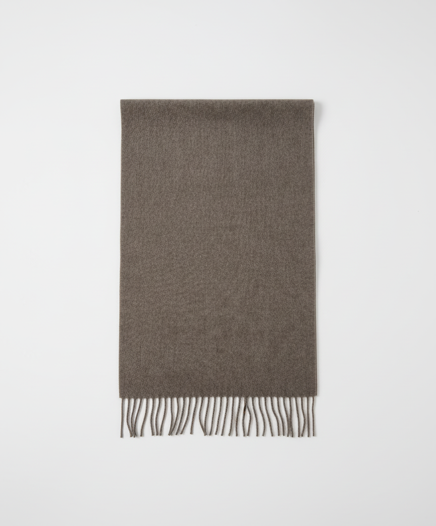 THE FRINGED SOLID CASHMERE SCARF