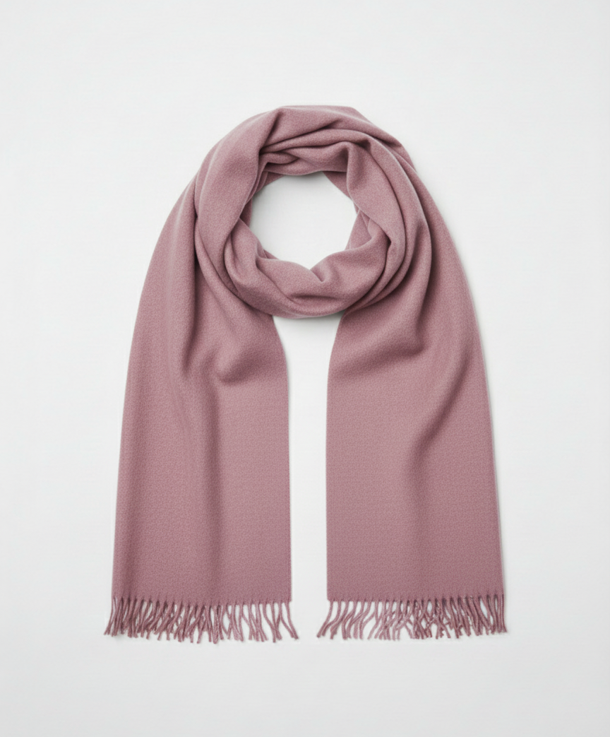 THE FRINGED SOLID CASHMERE SCARF