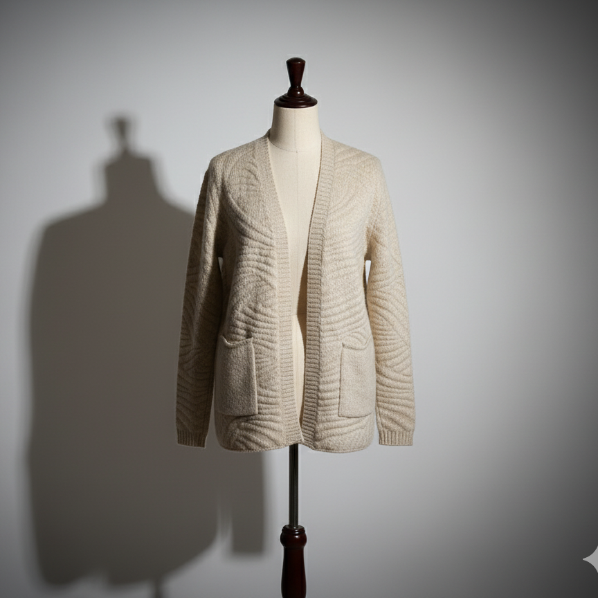 THE WAVE KNIT CASHMERE CARDIGAN