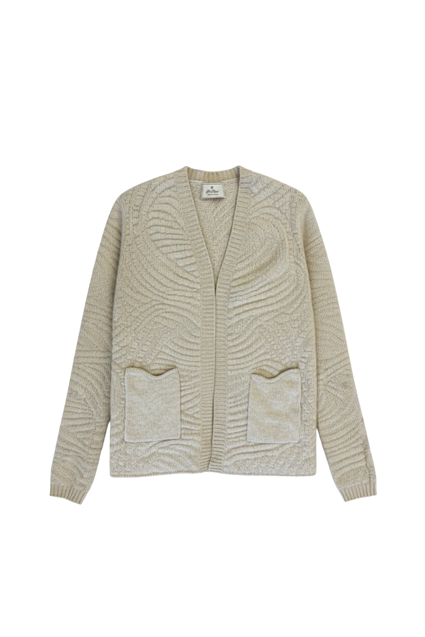 THE WAVE KNIT CASHMERE CARDIGAN