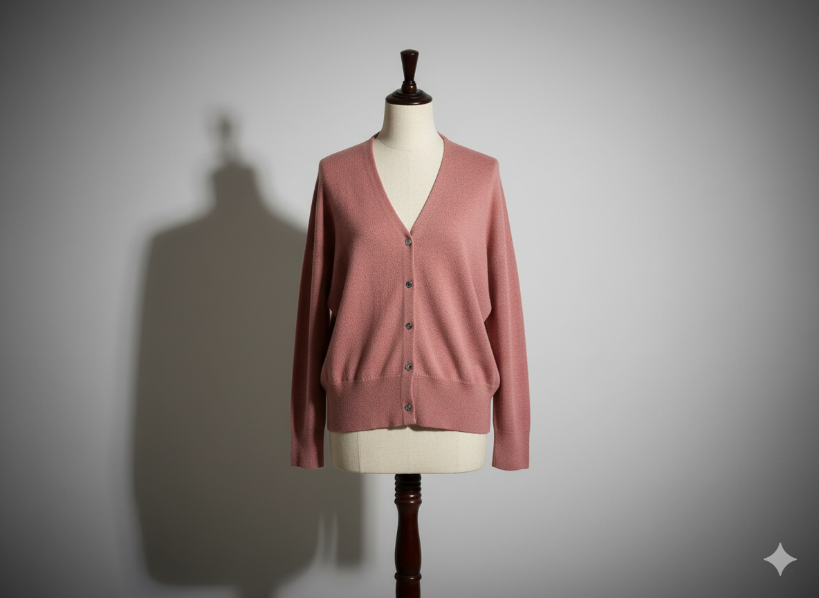 THE RELAXED CASHMERE CARDIGAN IN ROSE