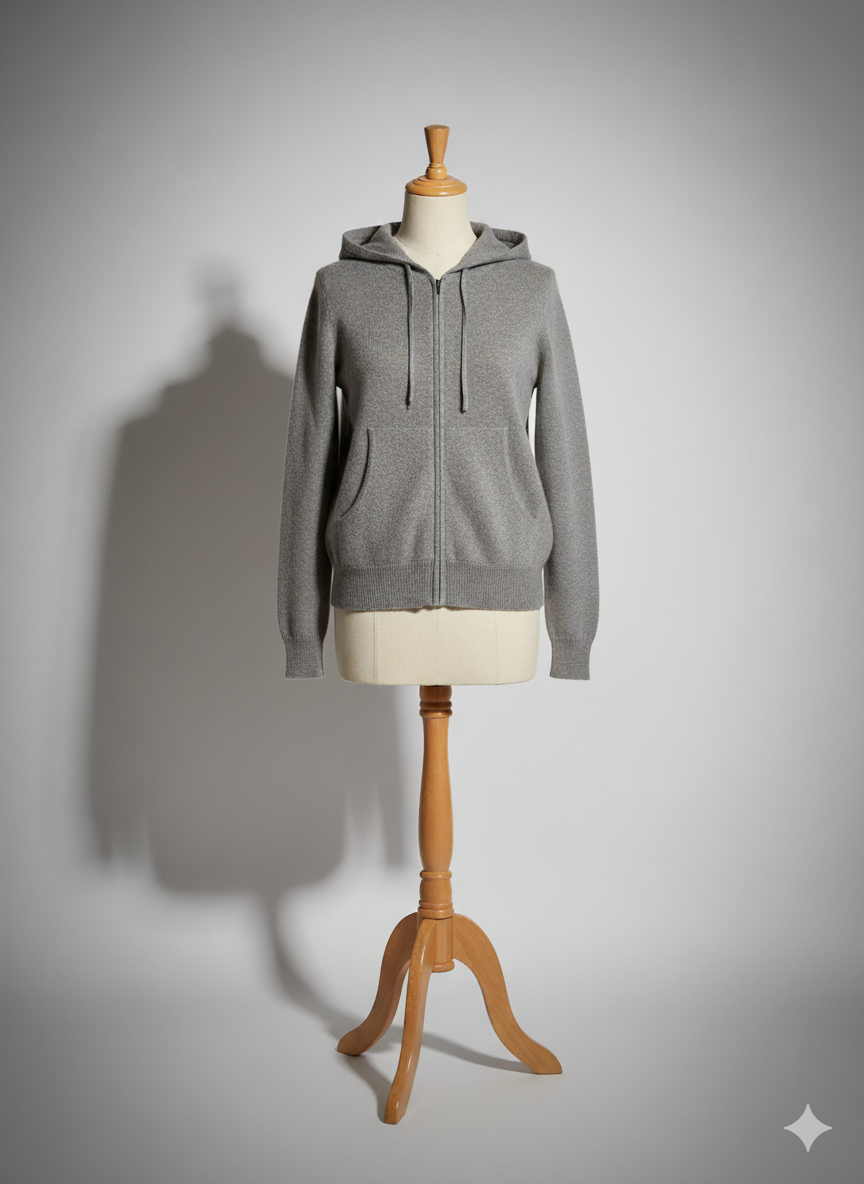 THE CASHMERE ZIP HOODIE