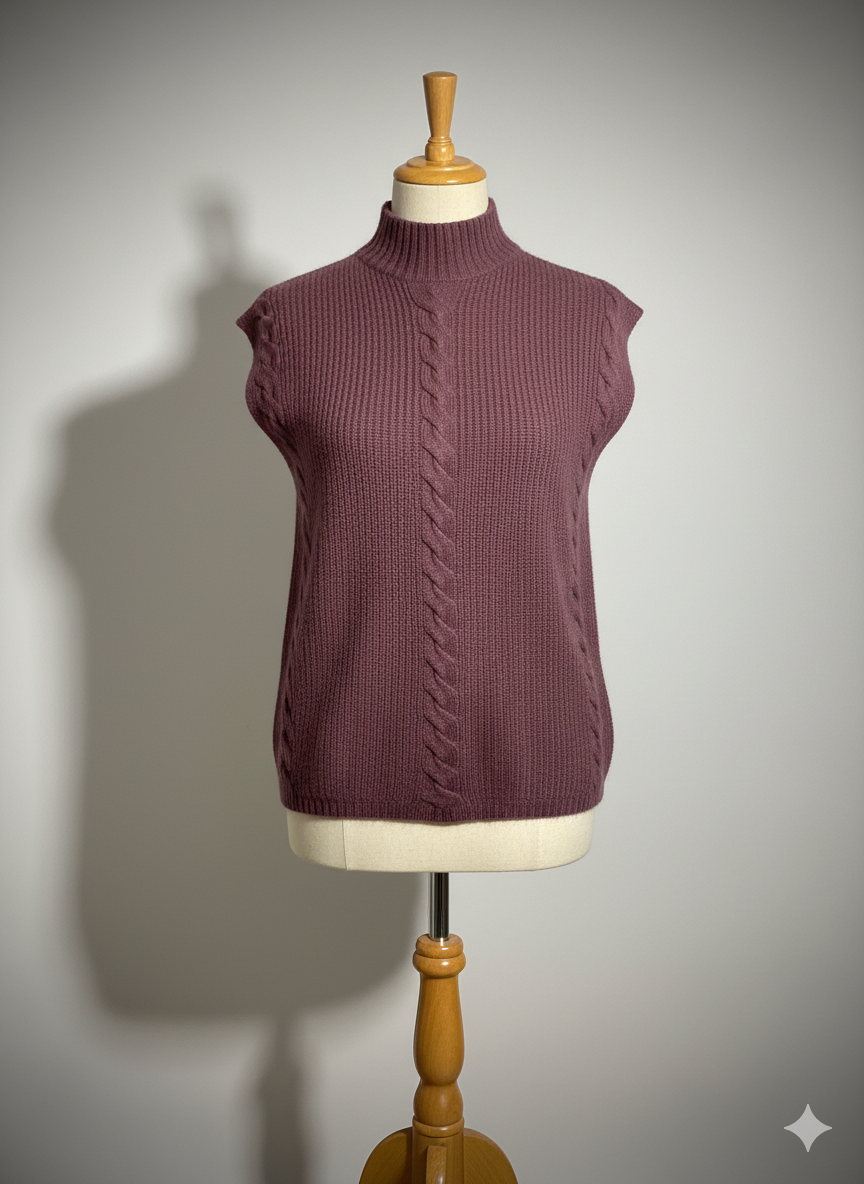 THE CABLE-KNIT CASHMERE VEST