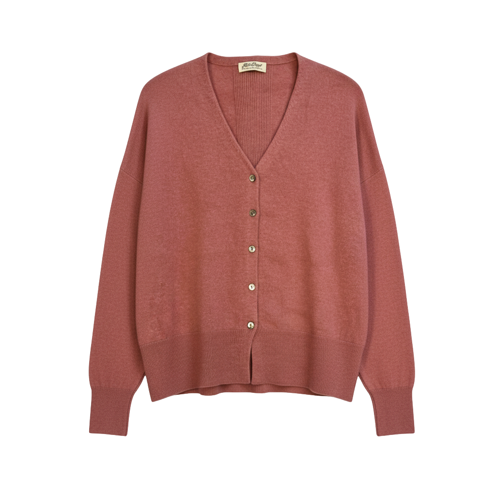 THE RELAXED CASHMERE CARDIGAN IN ROSE