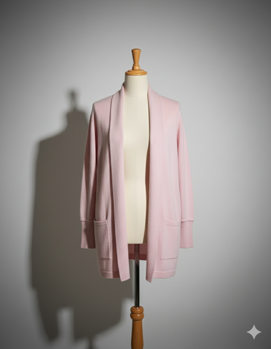 THE RELAXED CASHMERE CARDIGAN IN PINK