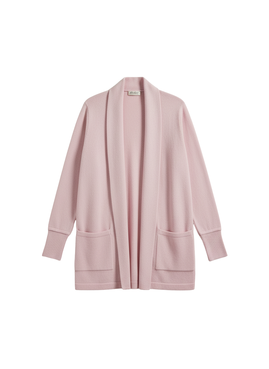 THE RELAXED CASHMERE CARDIGAN IN PINK
