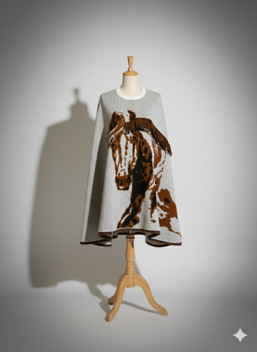 THE EQUESTRIAN CASHMERE CAPE