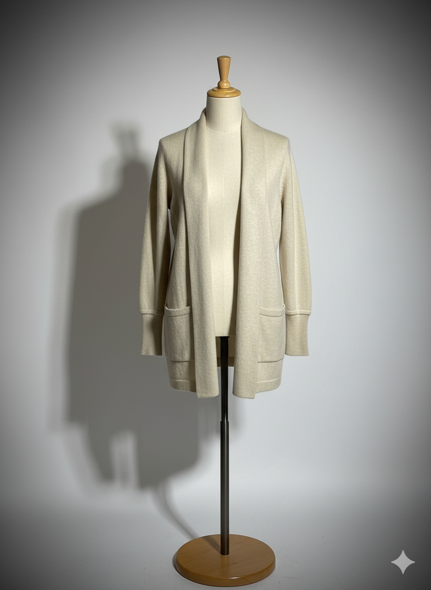 THE RELAXED CASHMERE CARDIGAN IN CREAM