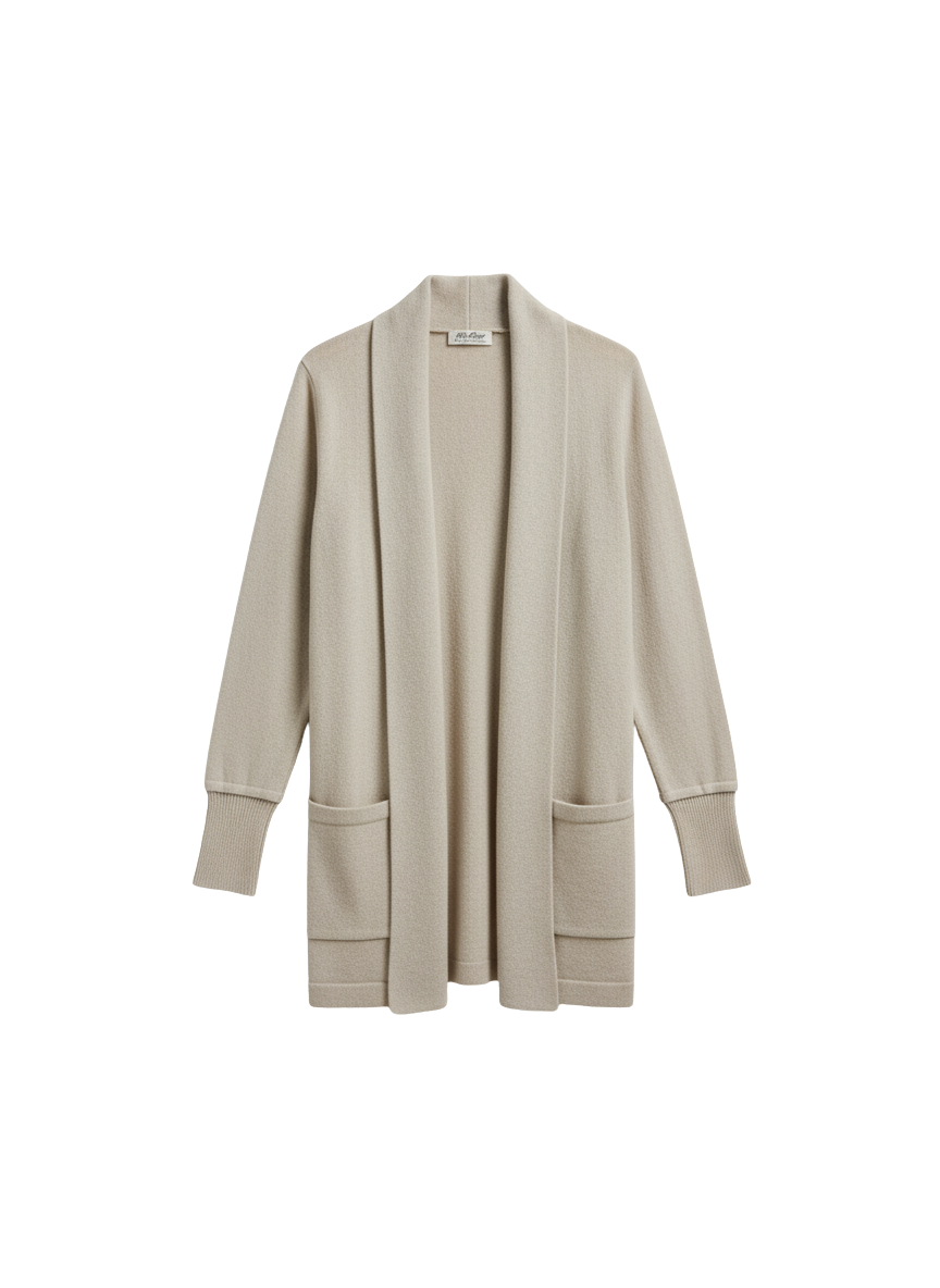 THE RELAXED CASHMERE CARDIGAN IN CREAM