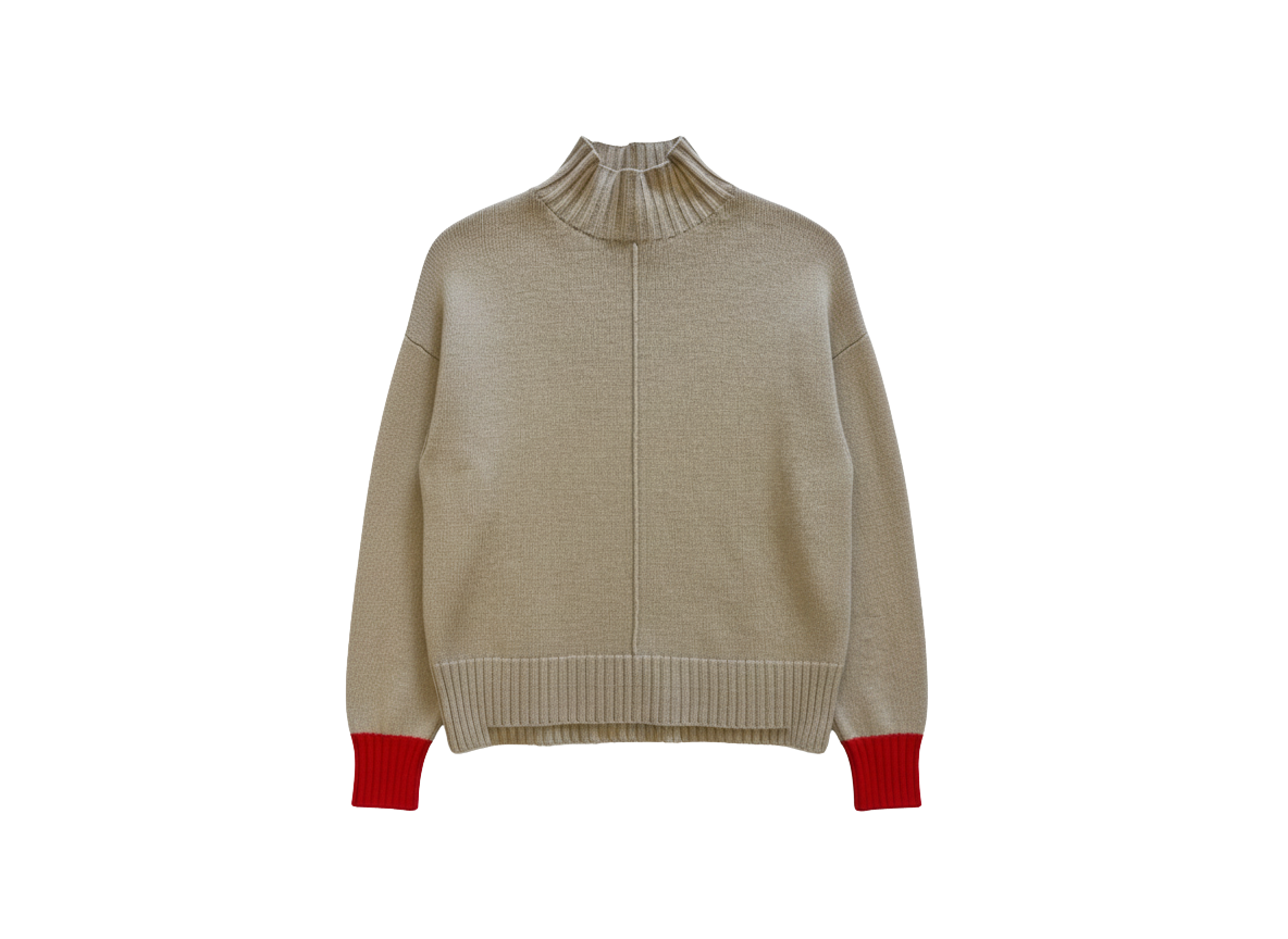 THE COLOR-BLOCK MOCK NECK