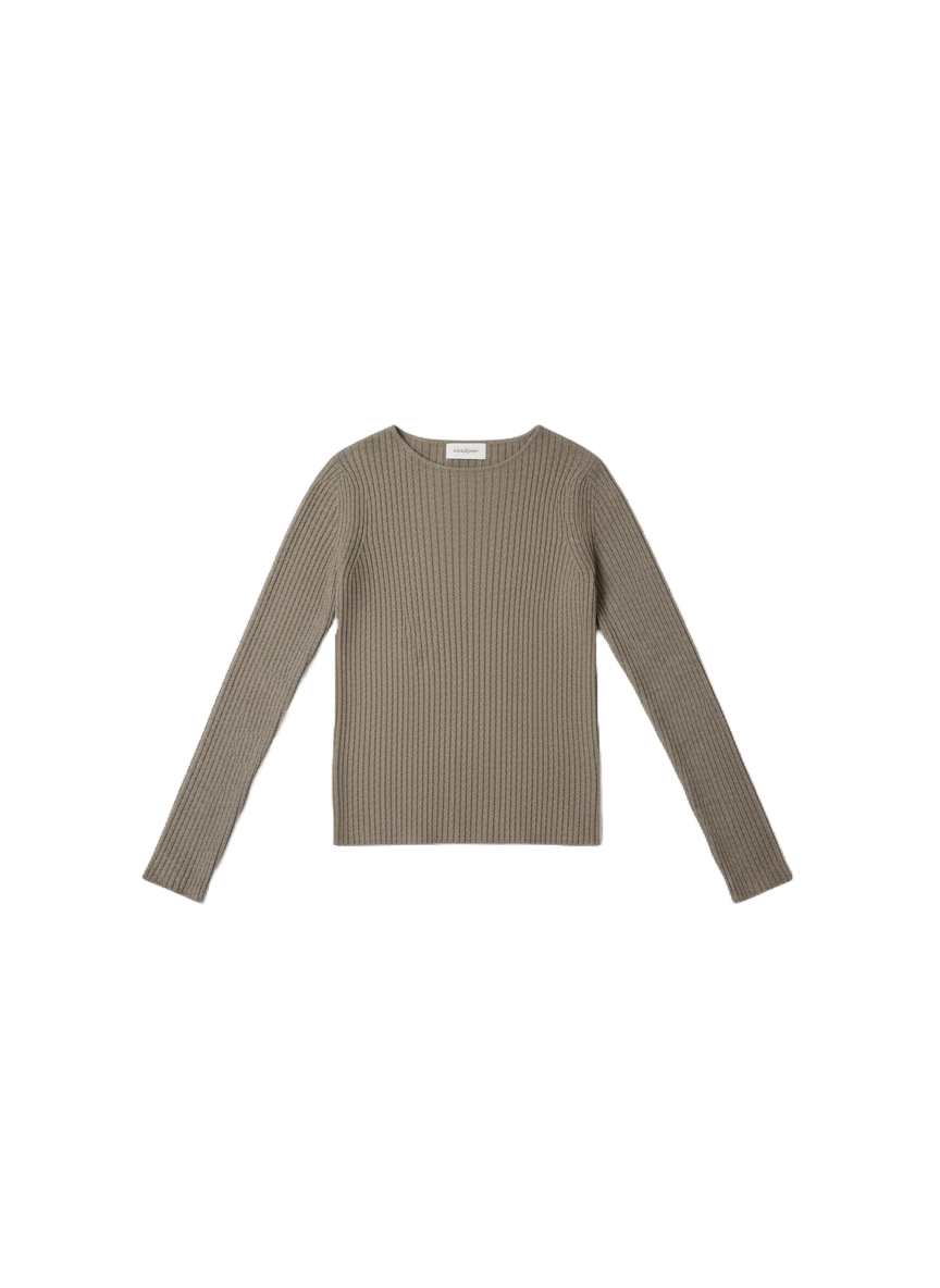 THE RIBBED CASHMERE CREWNECK