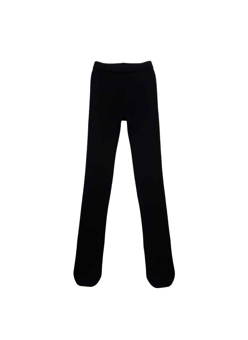 THE RIBBED CASHMERE LEGGING IN BLACK