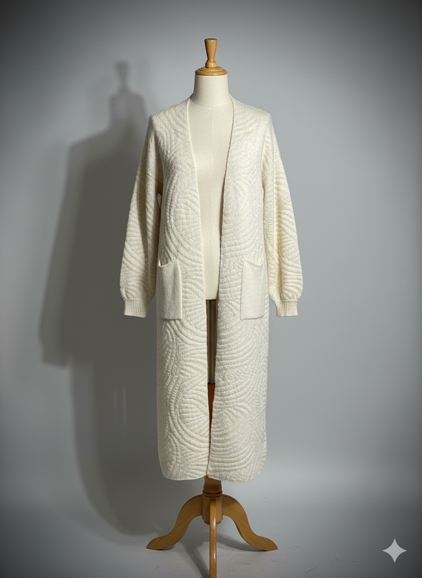 THE SWIRL KNIT CASHMERE COATIGAN