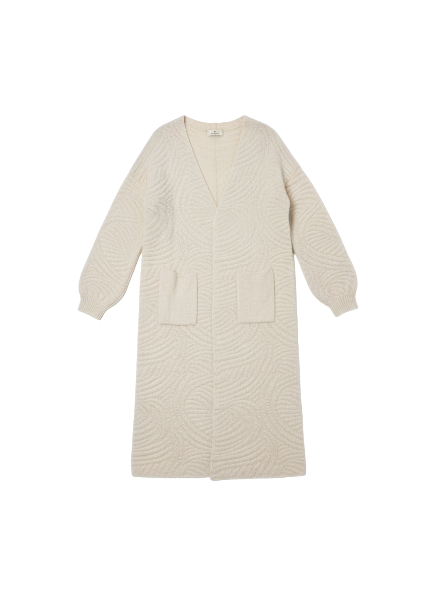 THE SWIRL KNIT CASHMERE COATIGAN