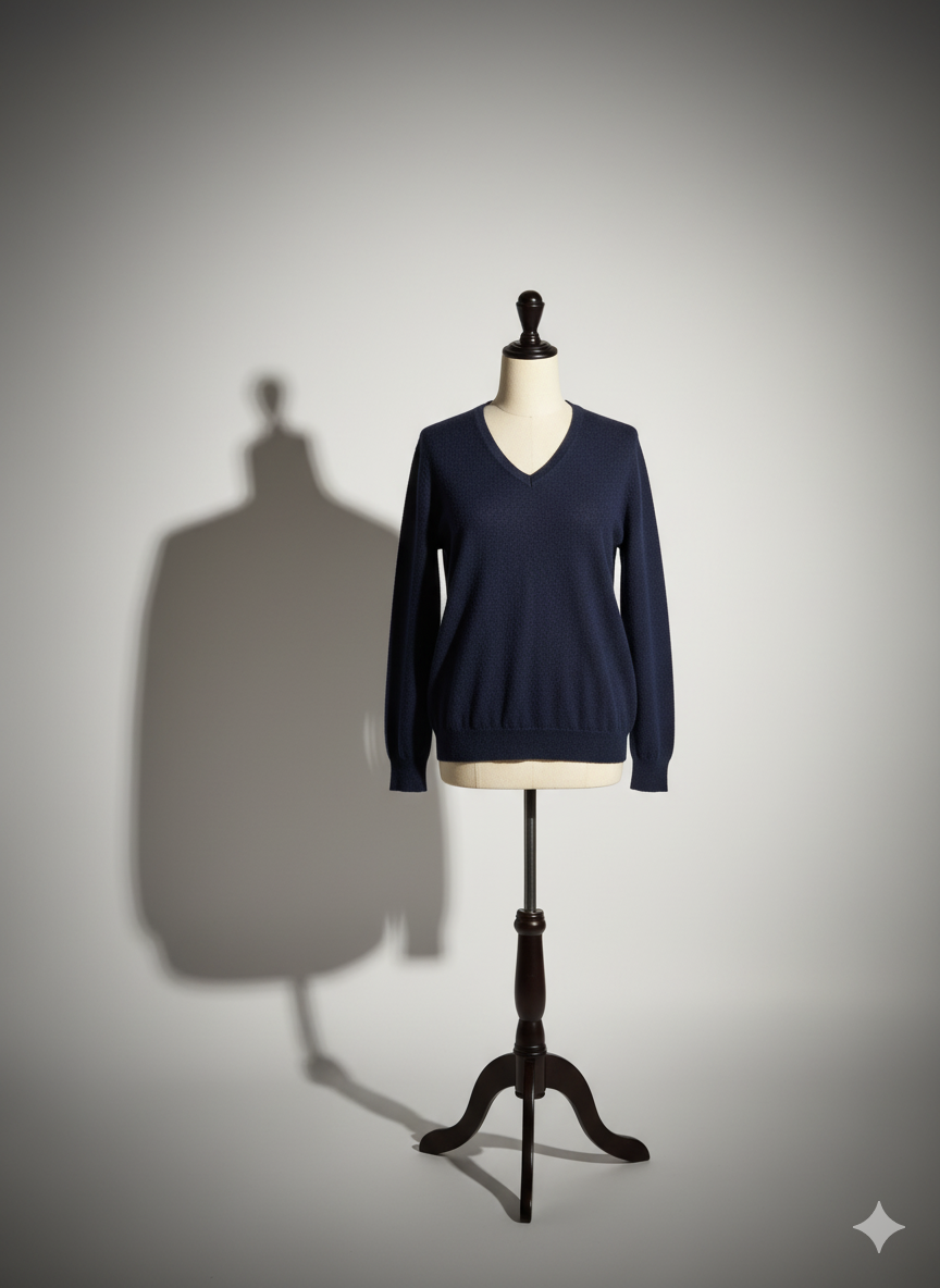 THE ESSENTIAL V-NECK IN NAVY