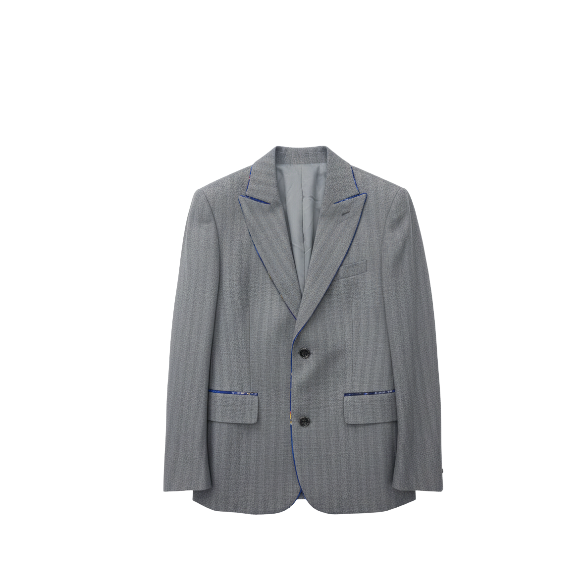 THE PRINT-TRIM CASHMERE BLAZER