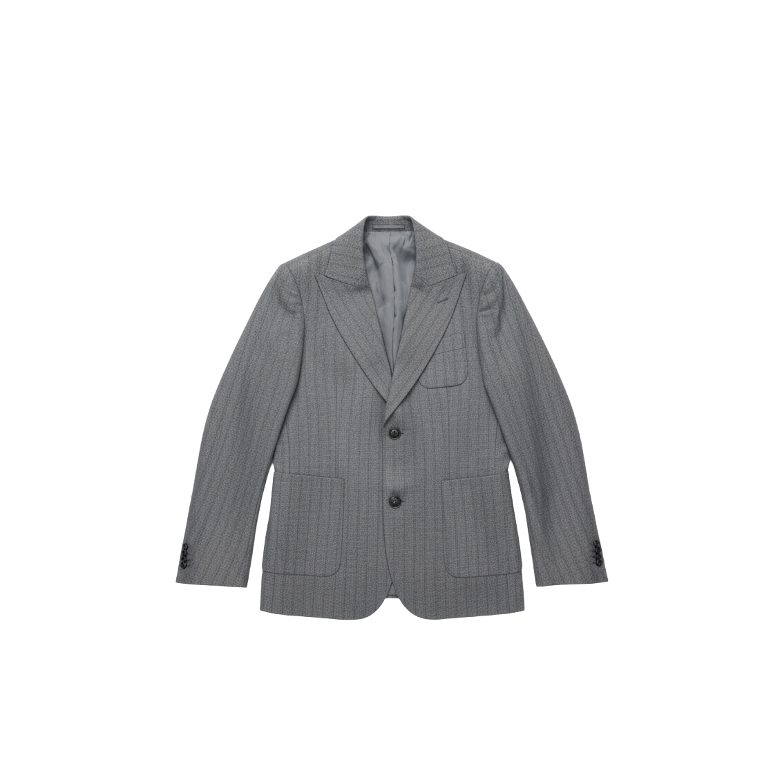Gray checkered blazer on a white background