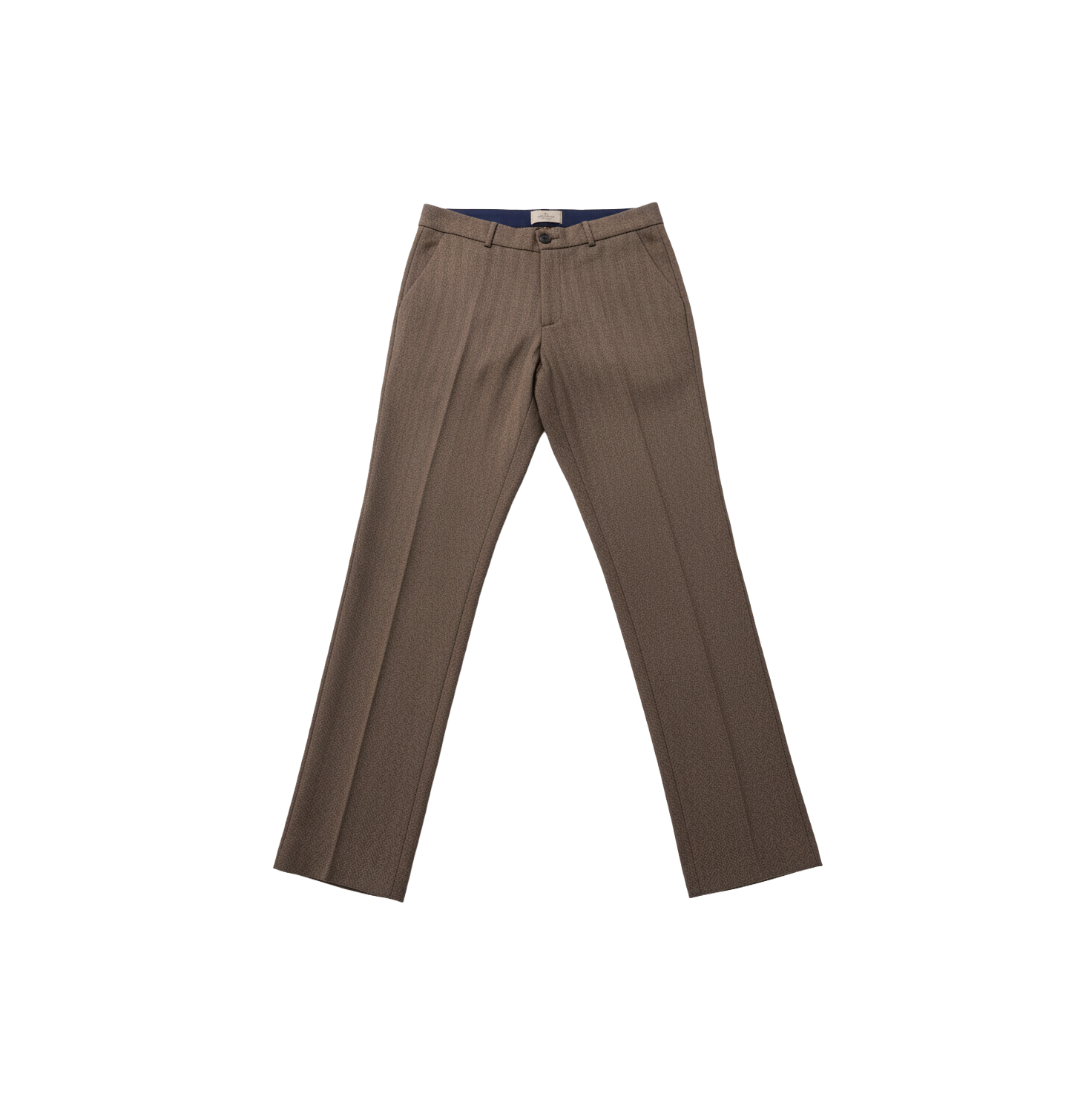 THE HERRINGBONE CASHMERE TROUSER IN BROWN
