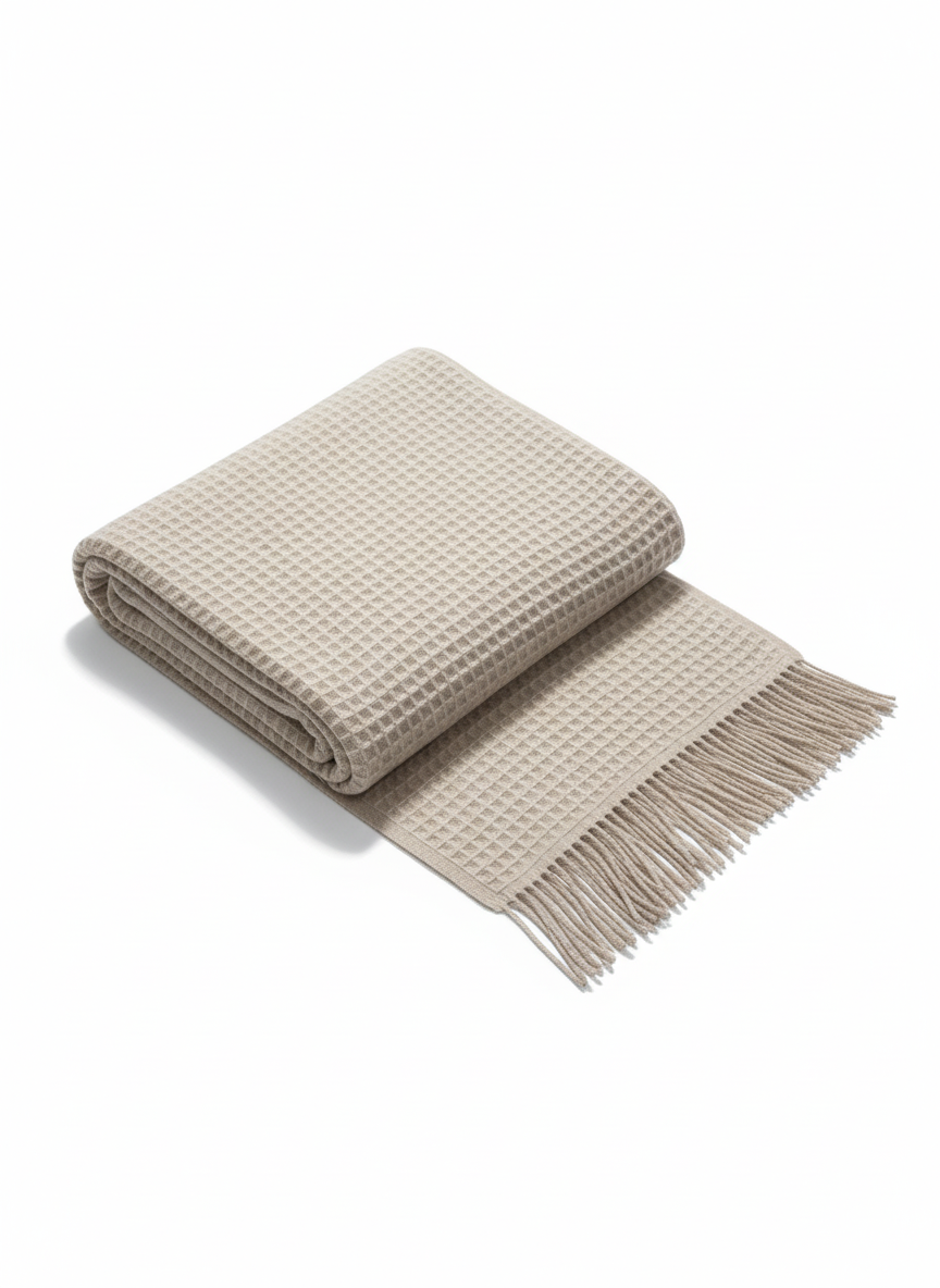 THE WAFFLE-KNIT CASHMERE BLANKET
