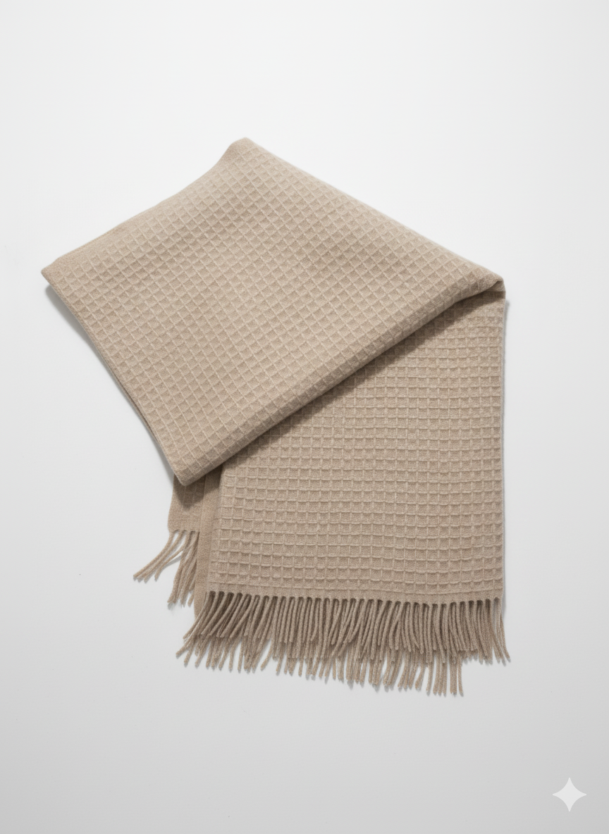 THE WAFFLE-KNIT CASHMERE BLANKET